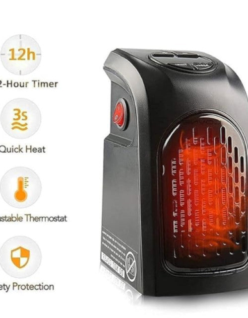 Electric Handy Heater | Wall-Outlet 400 Watts Electric Handy Room Heater (Room Heaters Home for Bedroom, Reading books, Work, Bathrooms, Rooms, Offices, Home)