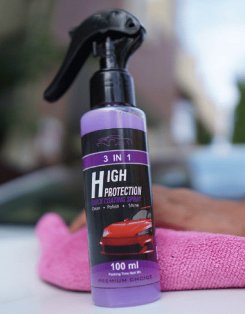 High Protection 3 in 1 Car Ceramic Coating Spray - Quick Car Wax Polish Spray (100 ML) (Pack of 2)