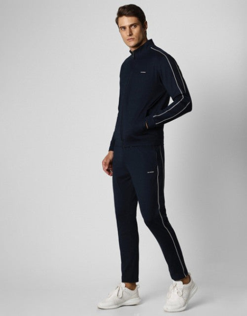 Men Slim Fit Zip-Front Track Jacket & Track Pants Set