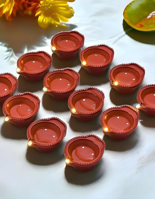 Sensor Water Diya Light for Decoration 12pcs Pack